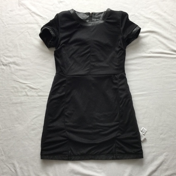 Forever 21 Vegan Leather Black Dress M - Picture 7 of 7